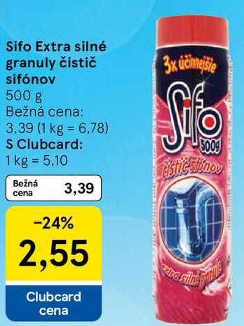 Sifo Extra silné granuly čistič sifónov, 500 g