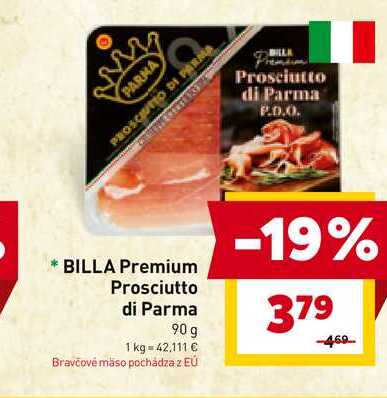 BILLA Premium Prosciutto di Parma 90 g