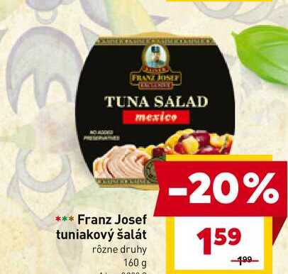 Franz Josef tuniakový šalát rôzne druhy 160 g