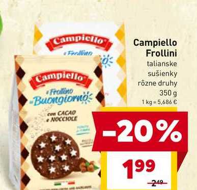 Campiello Frollini talianske sušienky rôzne druhy 350 g