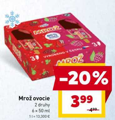 Mrož ovocie 2 druhy 6 x 50 ml 
