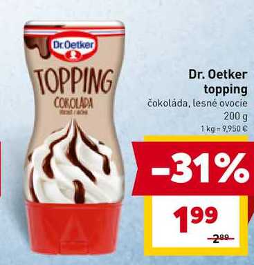 Dr. Oetker topping čokoláda, lesné ovocie 200 g