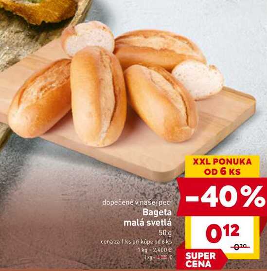 Bageta malá svetlá 50 g