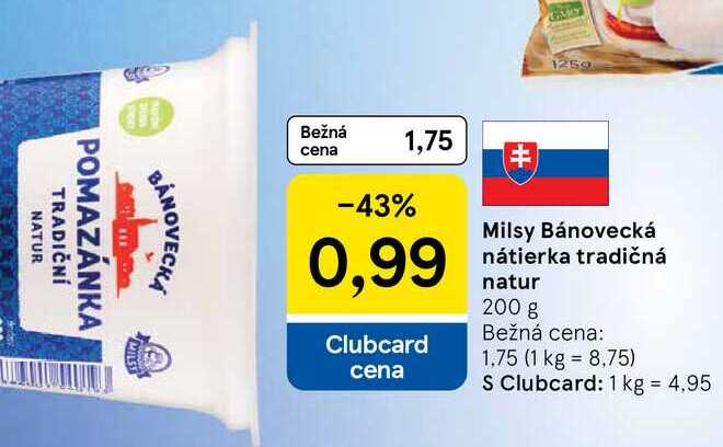 Milsy Bánovecká nátierka tradičná natur, 200 g 