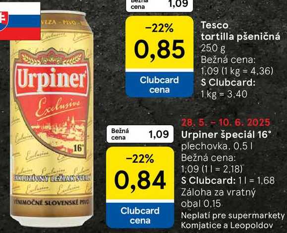 Urpiner špeciál 16°, 0,5 l
