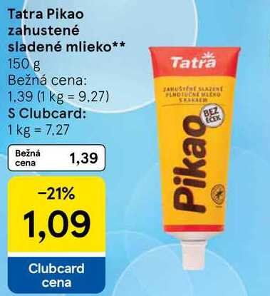 Tatra Pikao zahustené sladené mlieko, 150 g
