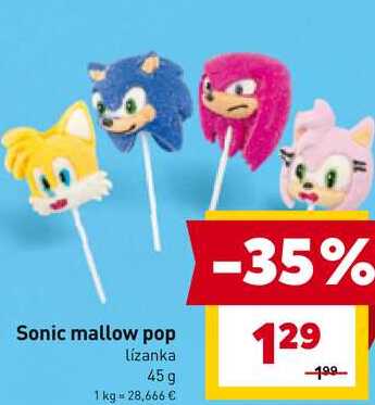 Sonic mallow pop Lízanka 45g