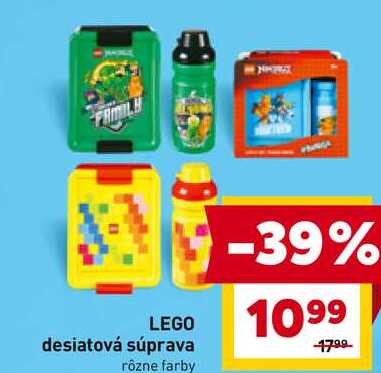LEGO desiatová súprava rôzne farby
