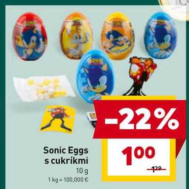 Sonic Eggs s cukríkmi 10 g
