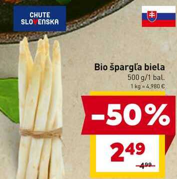 Bio špargľa biela 500 g