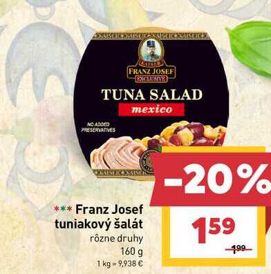 Franz Josef tuniakový šalát rôzne druhy 160 g 