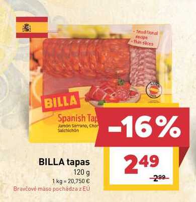 BILLA tapas 120 g