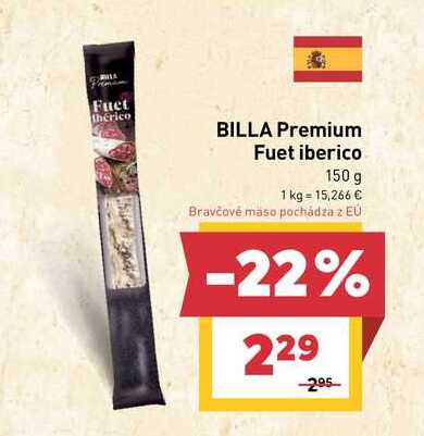 BILLA Premium Fuet iberico 150 g