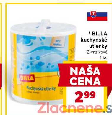 BILLA kuchynské utierky 2-vrstvové 1 ks