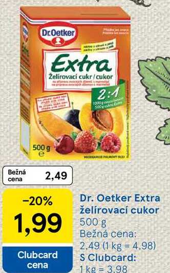 Dr. Oetker Extra želírovací cukor, 500 g