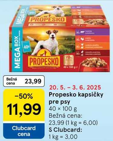 Propesko kapsičky pre psy, 40x 100 g