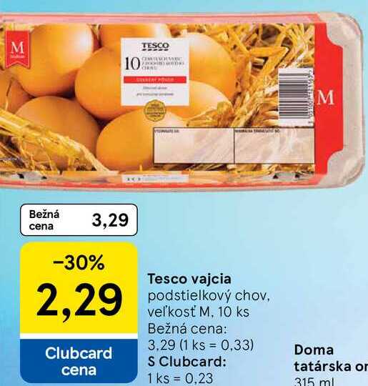 Tesco vajcia, 10 ks 