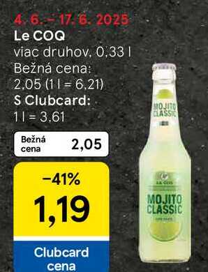 Le COQ, 0,33 l