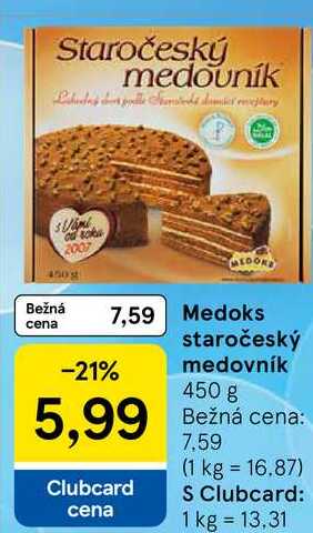 Medoks staročeský medovník, 450 g