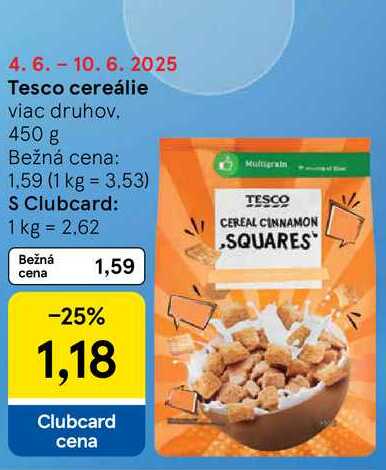 Tesco cereálie, 450 g