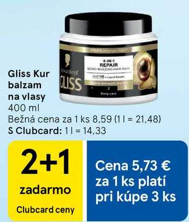 Gliss Kur balzam na vlasy, 400 ml 