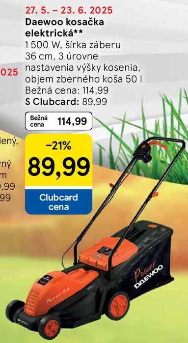 Daewoo kosačka elektrická