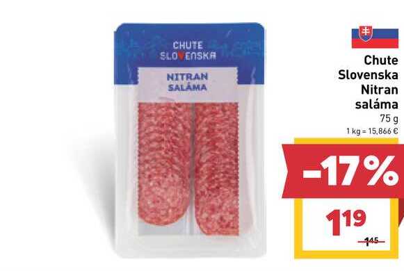 CHUTE SLOVENSKA Nitran saláma 75g 