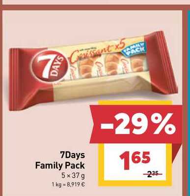 7Days Family Pack 5x37g 