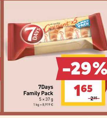 7Days Family Pack 5 x 37 g