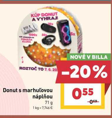 Donuts marhuľovou náplňou 71 g