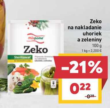 Zeko na nakladanie uhoriek a zeleniny 100 g 