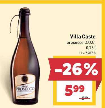 Villa Caste prosecco D.O.C. 0,75l