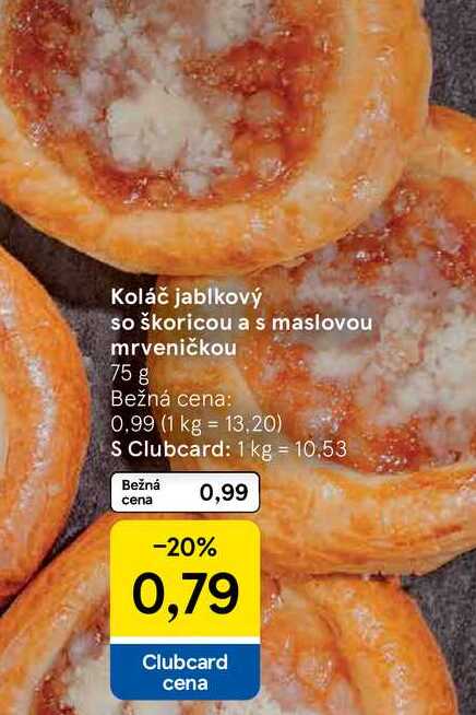 Koláč jablkový so škoricou a s maslovou mrveničkou 75 g