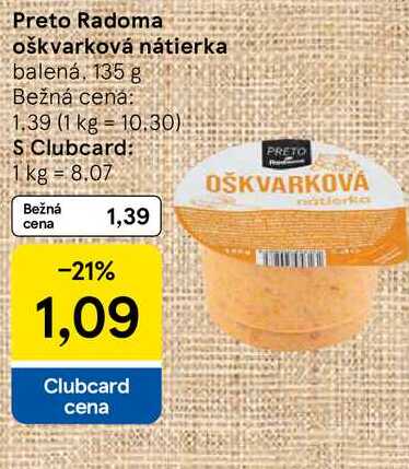 Preto Radoma oškvarková nátierka balená, 135 g  