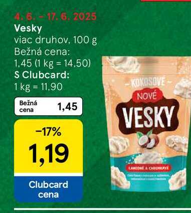 Vesky viac druhov, 100 g