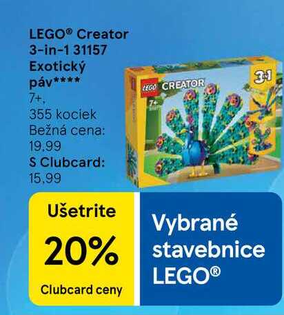 LEGO® Creator 3-in-1 31157 Exotický páv