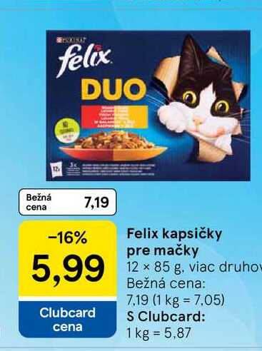 Felix kapsičky pre mačky 12 x 85 g