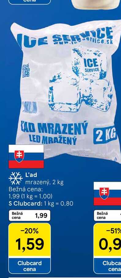  L'ad mrazený, 2 kg 