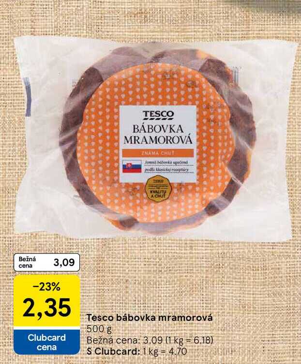 Tesco bábovka mramorová 500 g 