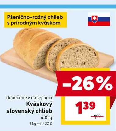 Pšenično-ražný chlieb s prírodným kváskom 405g