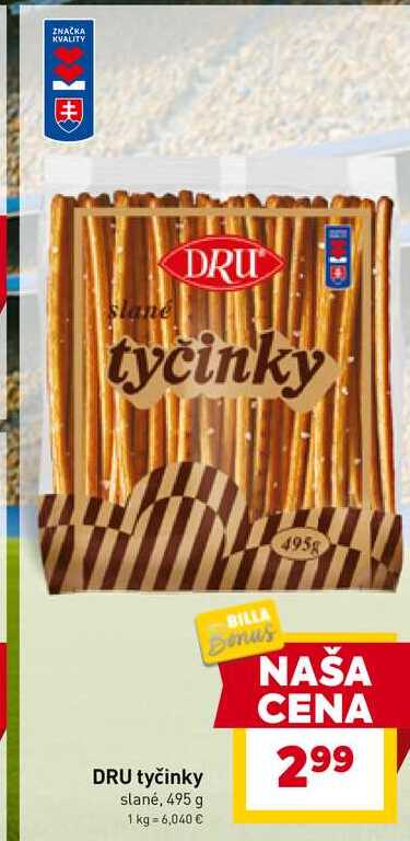 DRU tyčinky slané, 495 g