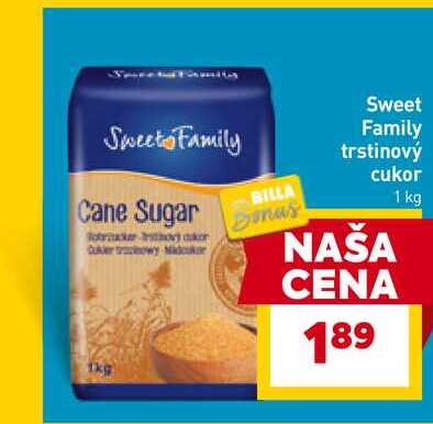 Sweet Family trstinový cukor 1 kg 