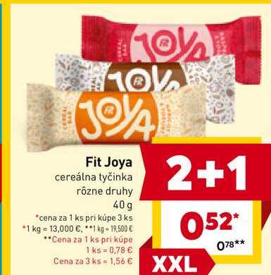 Joya cereálna tyčinka rôzne druhy 40g 
