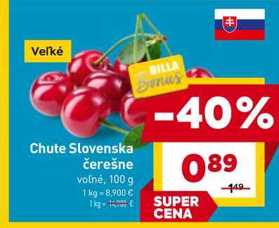 Chute Slovenska čerešne voľné, 100 g 