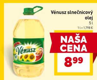 Vénusz Jedlý jednodruhový rastlinný olej 5 l