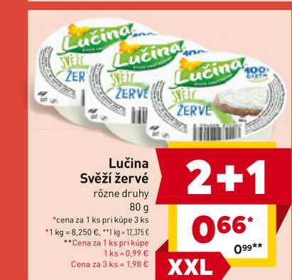 Lučina Svěží žervé rôzne druhy 80 g 