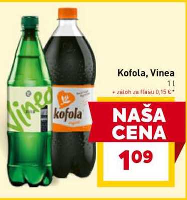 Kofola 1 l, vybrané druhy