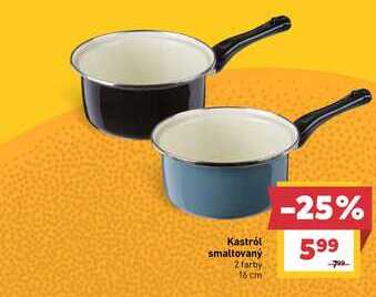 Kastról smaltovaný 2 farty 18cm 