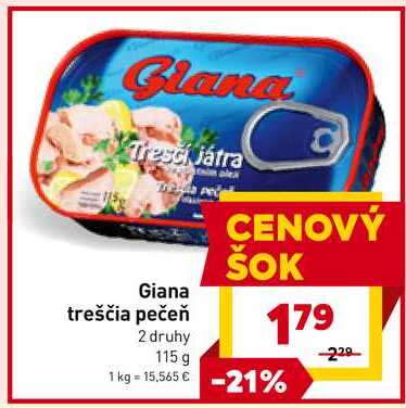 Giana treščia pečeň 115 g 