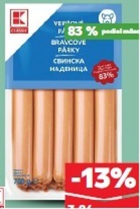K-Classic Bravčové párky
